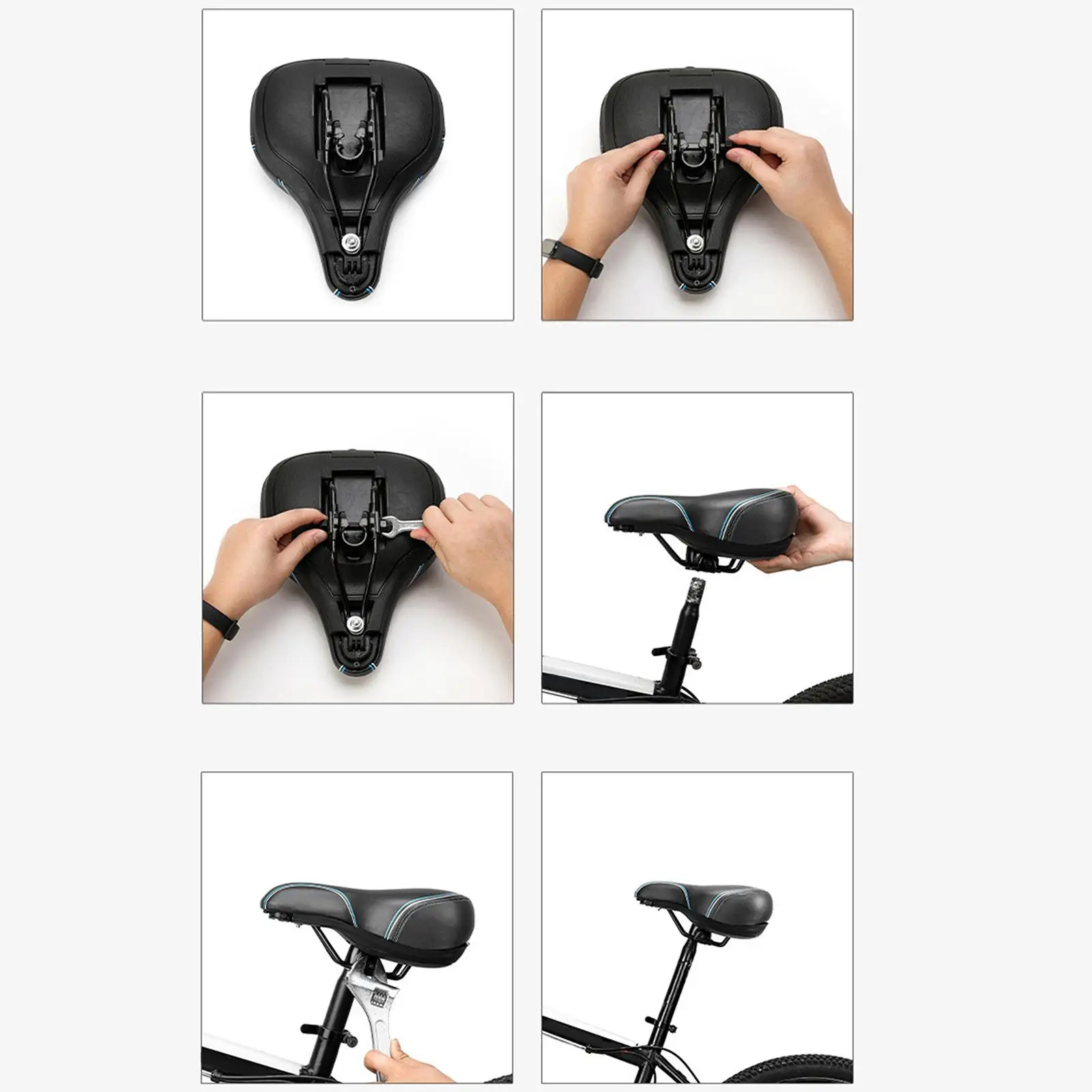 Комфортная Подушка-седло для велосипеда, дышащая Противоударная подушка для горного шоссейного велосипеда 
Комфортная Подушка-седло для велосипеда, дышащая Противоударная подушка для горного шоссейного велосипеда