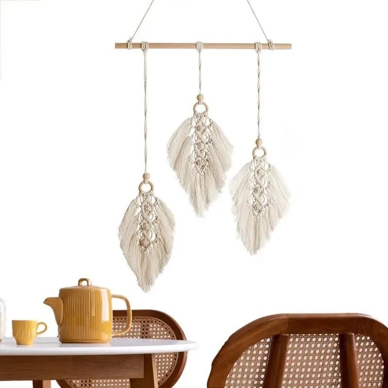 Macrame Wall Hanging Woven Leaf Tapestry Wall Art Beautiful Pendant For Boho Home Decor Apartment Nursery Party Decorations
Macrame Wall Hanging Woven Leaf Tapestry Wall Art Beautiful Pendant For Boho Home Decor Apartment Nursery Party Decorations