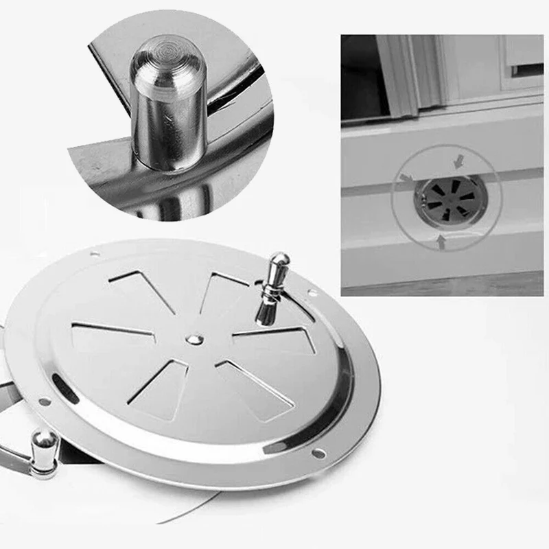 5 Inch Stainless Steel Round Air Louver Vent & Side Knob Opening Grille Cover
5 Inch Stainless Steel Round Air Louver Vent & Side Knob Opening Grille Cover