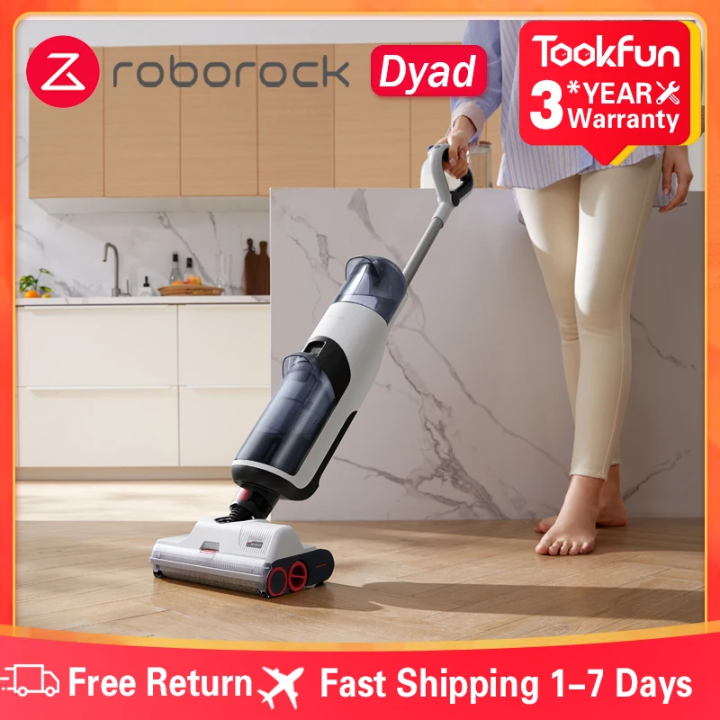Roborock Dyad Wet and Dry Smart Cordless Vacuum Cleaner 13000Pa Battery 35Mins Run Time Intelligent Dirt Detection Self-Cleaning
Roborock Dyad Wet and Dry Smart Cordless Vacuum Cleaner 13000Pa Battery 35Mins Run Time Intelligent Dirt Detection Self-Cleaning
