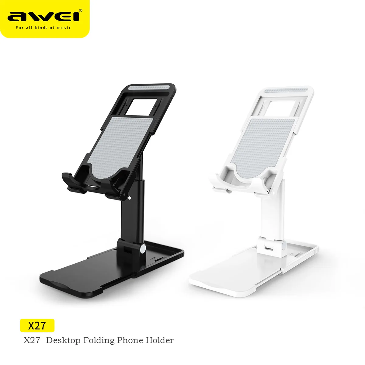 AWEI X27 Portable Foldable Phone Holder Desktop Stand Holder Adjustment For Universal Mobile Phones PC iPad Holder
AWEI X27 Portable Foldable Phone Holder Desktop Stand Holder Adjustment For Universal Mobile Phones PC iPad Holder