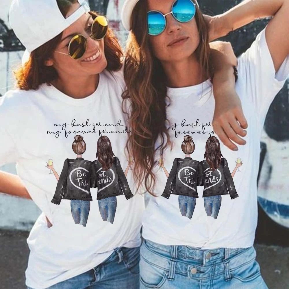 Best Friend Print T-shirts Women Casual 90s Fashion Trend Clothes Graphic Tshirt Top Female Summer Short Sleeve Tee T-Shirt Gift
Best Friend Print T-shirts Women Casual 90s Fashion Trend Clothes Graphic Tshirt Top Female Summer Short Sleeve Tee T-Shirt Gift