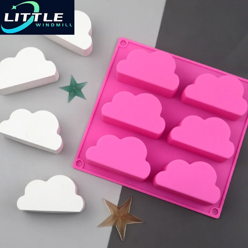 6 Holes Cloud Shape Silicone Mold For Baking Tools Cake Mousse Clouds Soap Mould Silicone Forms Soap Jelly Mold Ice Tray 
6 Holes Cloud Shape Silicone Mold For Baking Tools Cake Mousse Clouds Soap Mould Silicone Forms Soap Jelly Mold Ice Tray