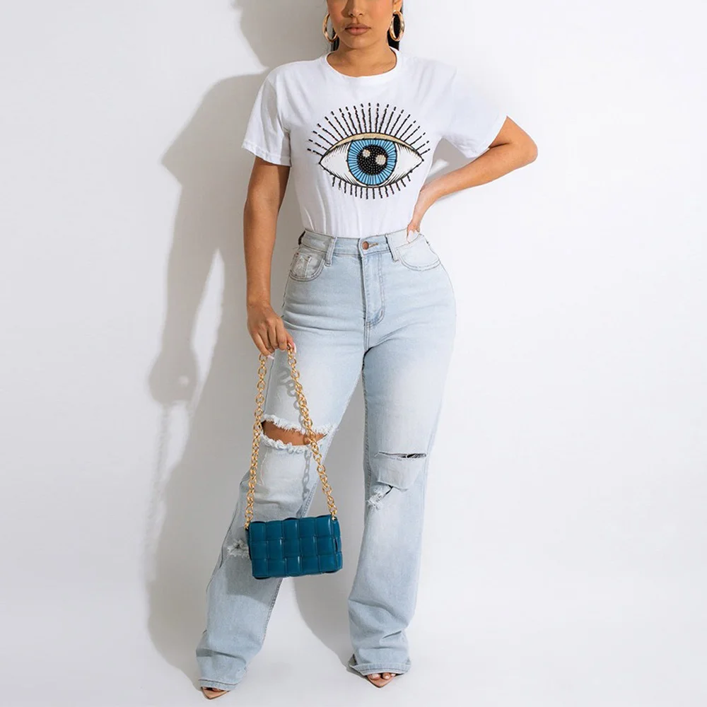 2022 Summer New White T Shirts Printed Round Neck Shorts Sleeve Fashion Causal Daily Wear Basic Style Tops Blouse & Shirts Hot
2022 Summer New White T Shirts Printed Round Neck Shorts Sleeve Fashion Causal Daily Wear Basic Style Tops Blouse & Shirts Hot