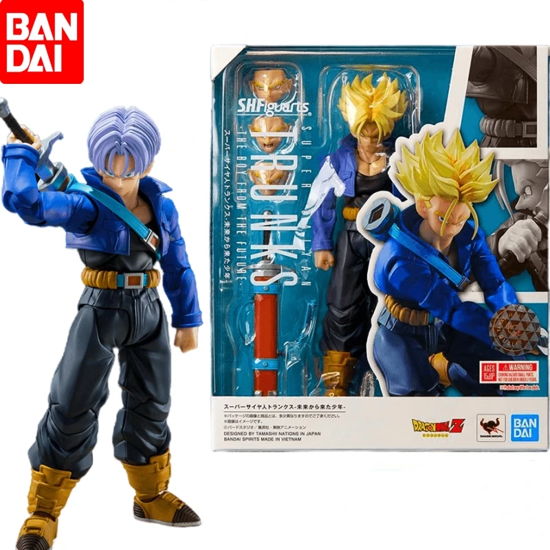 

Bandai S.H.Figuarts Shf Dragon Ball Z Super Saiyan Trunks Future Boy Anime Action Figure Toy Gift Model Collection Birthday Toy