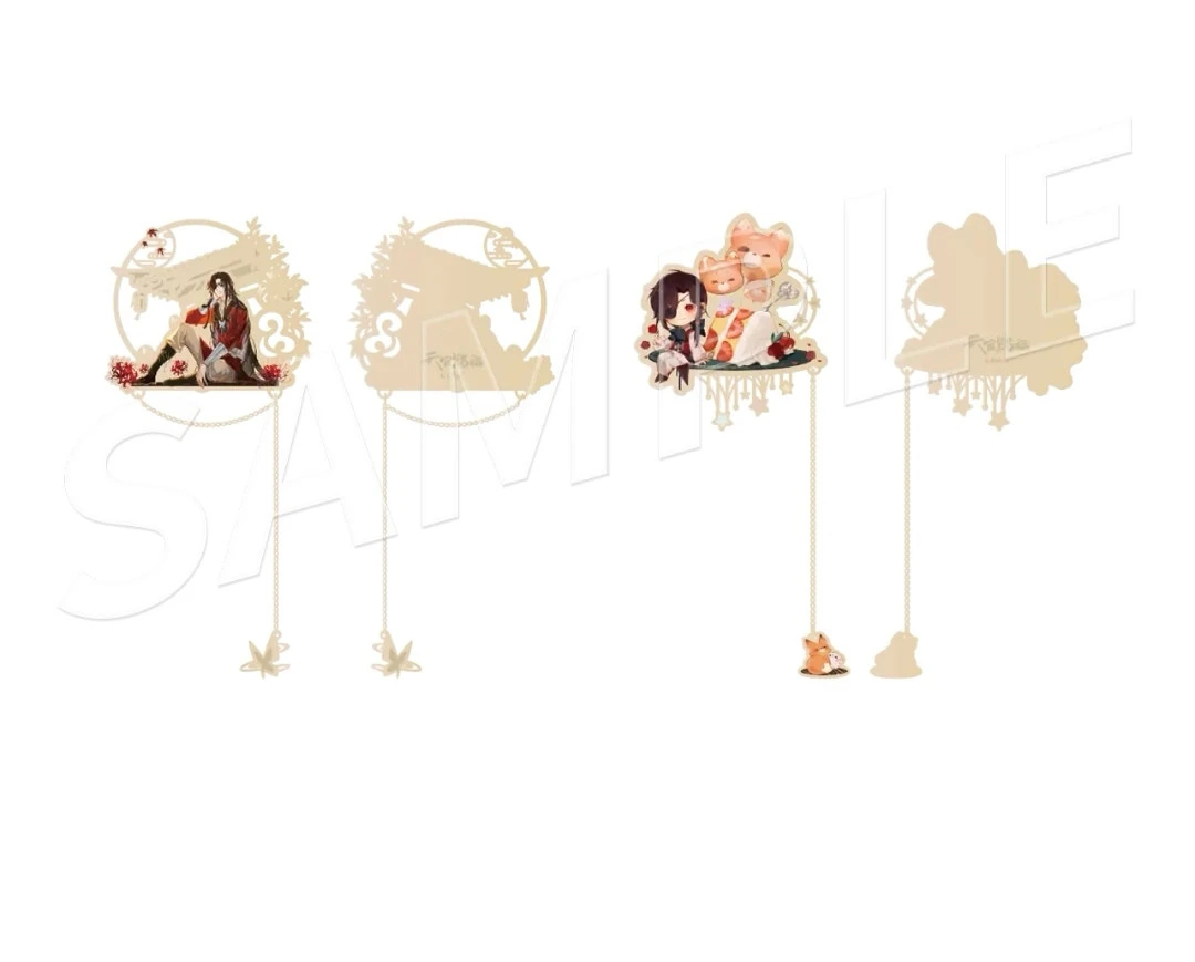 Официальная оригинальная металлическая Закладка Tian Guan Ci Fu TGCF Hua Cheng San Lang Xie Lian Fox |