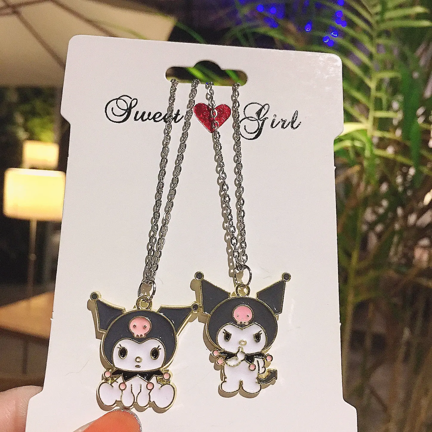 Sanliou kuromi Cinnamon Dog Necklace Necklace Ins Student Cartoon Cute kuromi Necklace Non-Fading Couple Necklace
Sanliou kuromi Cinnamon Dog Necklace Necklace Ins Student Cartoon Cute kuromi Necklace Non-Fading Couple Necklace