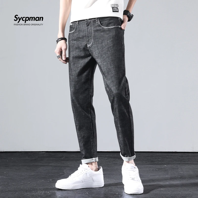 In The Spring and Summer of 2021, The New Youth Small Straight Han Feng Is A Nine-point Versatile Jeans. 
In The Spring and Summer of 2021, The New Youth Small Straight Han Feng Is A Nine-point Versatile Jeans.