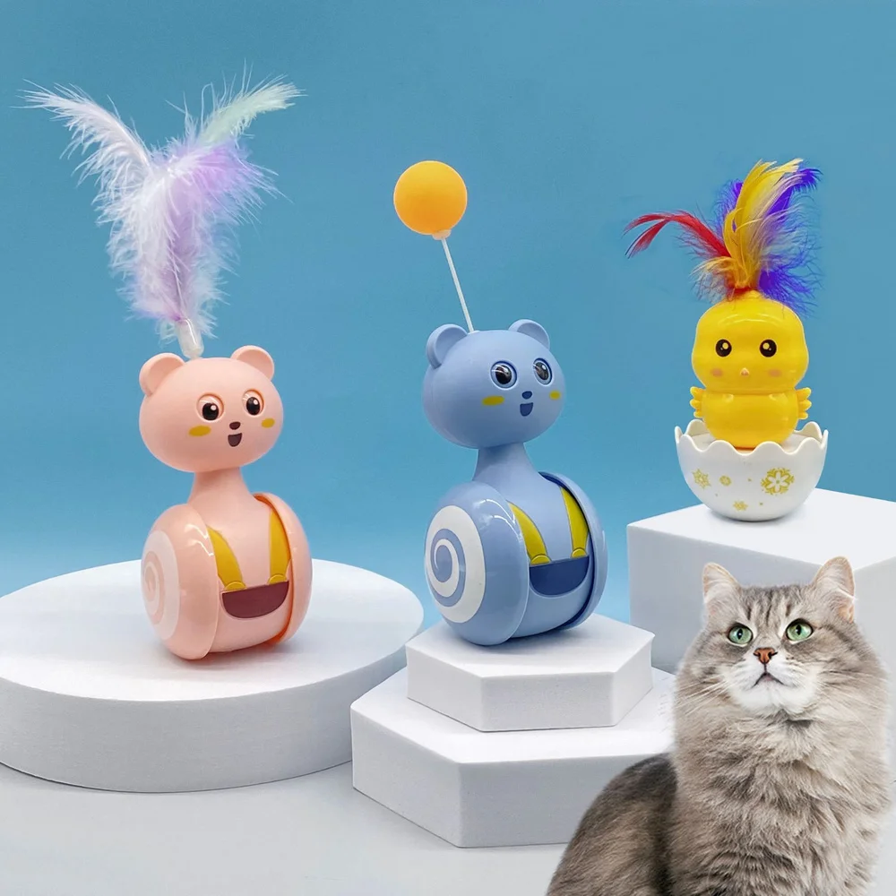 Cat Toy Interactive Tumbler Feather Toys Kitten Self Hi Pet Supplies Bear Little Yellow Chicken Funny Tease Cats Ball Jouet Chat
Cat Toy Interactive Tumbler Feather Toys Kitten Self Hi Pet Supplies Bear Little Yellow Chicken Funny Tease Cats Ball Jouet Chat