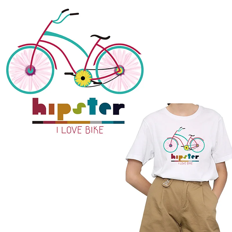 TuQiang Cute Girl Bike Flowers Iron On Patches for DIY Heat Transfer T-Shirt Washable Thermal Stickers Clothes Decoration
TuQiang Cute Girl Bike Flowers Iron On Patches for DIY Heat Transfer T-Shirt Washable Thermal Stickers Clothes Decoration