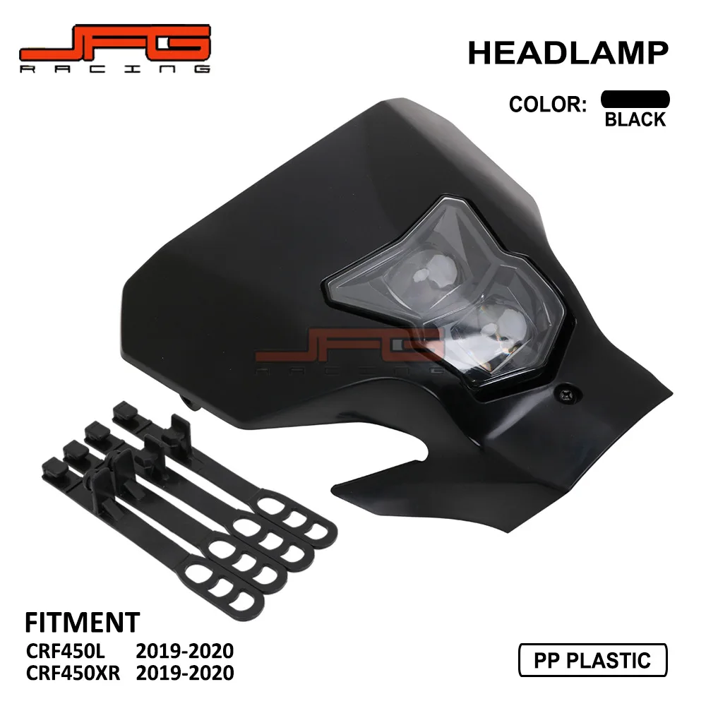 For CRF450L 450XR Motocross Motorcycle LED Headlight Cover Grimace Headlight Modified Accessories Motorcycle Headlight 2019 2020
For CRF450L 450XR Motocross Motorcycle LED Headlight Cover Grimace Headlight Modified Accessories Motorcycle Headlight 2019 2020