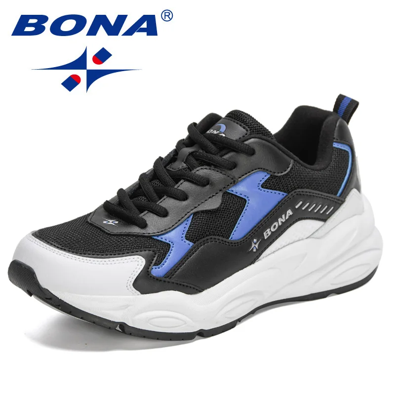 

BONA 2022 New Designers Running Shoes Sport Shoes Men High Quality Jogging Walking Shoes Man Athletic Light Sneakers Mansculino