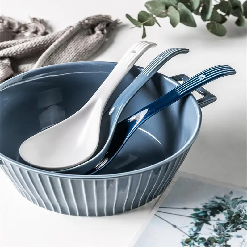 Solid And Durable Ceramic Soup Spoon Creative Heat-resisting Kitchen Ceramic Spoons Smooth Easy To Clean Kitchen Tableware Set 
Solid And Durable Ceramic Soup Spoon Creative Heat-resisting Kitchen Ceramic Spoons Smooth Easy To Clean Kitchen Tableware Set