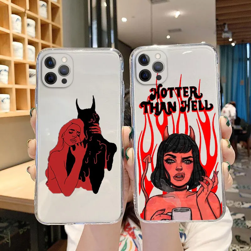 Fashion Demon Girl Fundas iPhone 12 13 11 Pro Max mini XR 7 8 Plus 2020 X Xs Max Clear Case Soft TPU Case
Fashion Demon Girl Fundas iPhone 12 13 11 Pro Max mini XR 7 8 Plus 2020 X Xs Max Clear Case Soft TPU Case