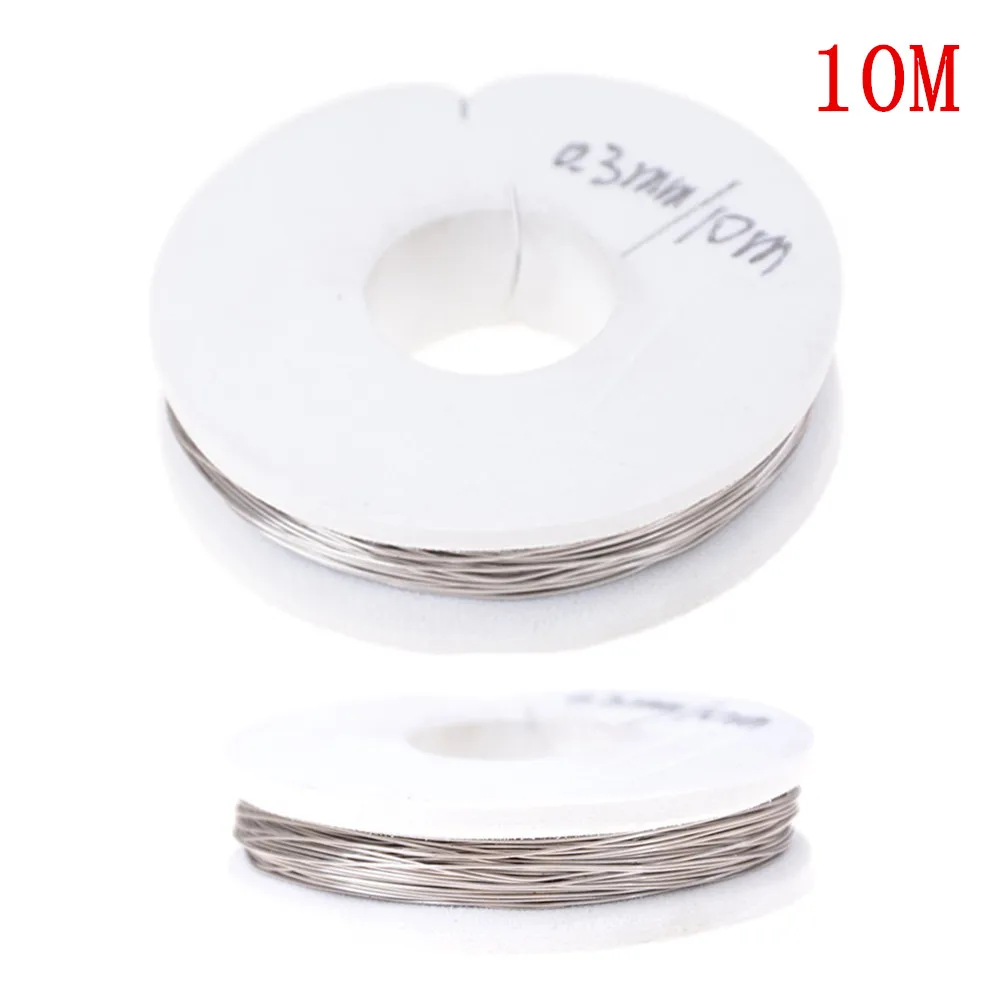10M Nichrome Electric Heating Coils Premade Coil Resistance/heating Wire For Atomizer Diameter 0.15/0.2/0.25/0.3/0.5/0.6MM 
10M Nichrome Electric Heating Coils Premade Coil Resistance/heating Wire For Atomizer Diameter 0.15/0.2/0.25/0.3/0.5/0.6MM