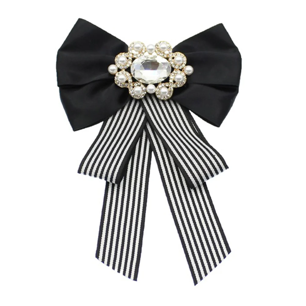 

Receive Flowers Clothes Accessories Bee Ribbon Stripe Bow Tie Alloy Fashion Pre-tied Ties Woman Women's Lapel Pin