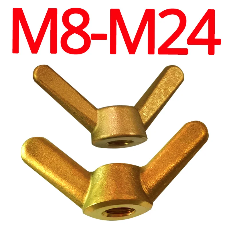 

Brass Wing Nut M8 M10 M12 M14 M16 M18 M20 M22 M24 Copper Hand Screw Cap Butterfly Nut Accessories Sheep Horn Fixing Hook