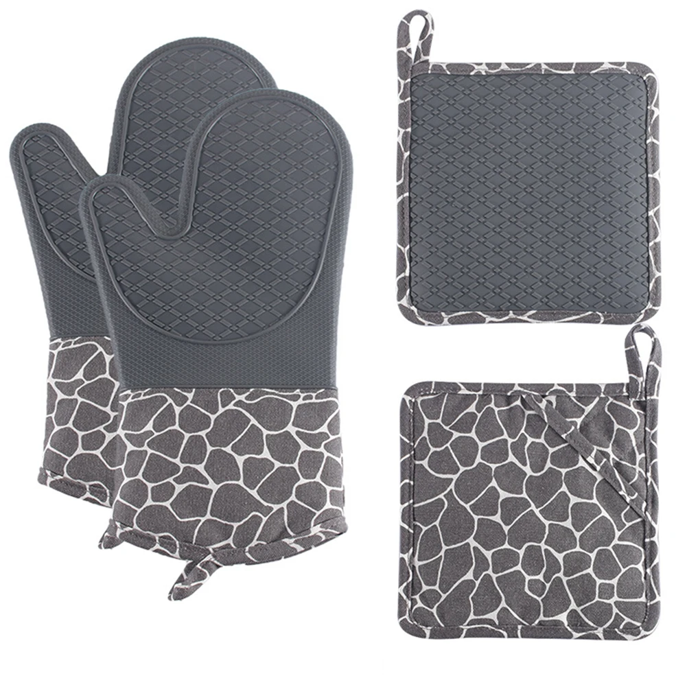 4X Heat Resistant Silicone Gloves Oven Mitts Pot Holders Set For Cooking Baking Potholders Bakeware Home Kitchen Dining Bar
4X Heat Resistant Silicone Gloves Oven Mitts Pot Holders Set For Cooking Baking Potholders Bakeware Home Kitchen Dining Bar