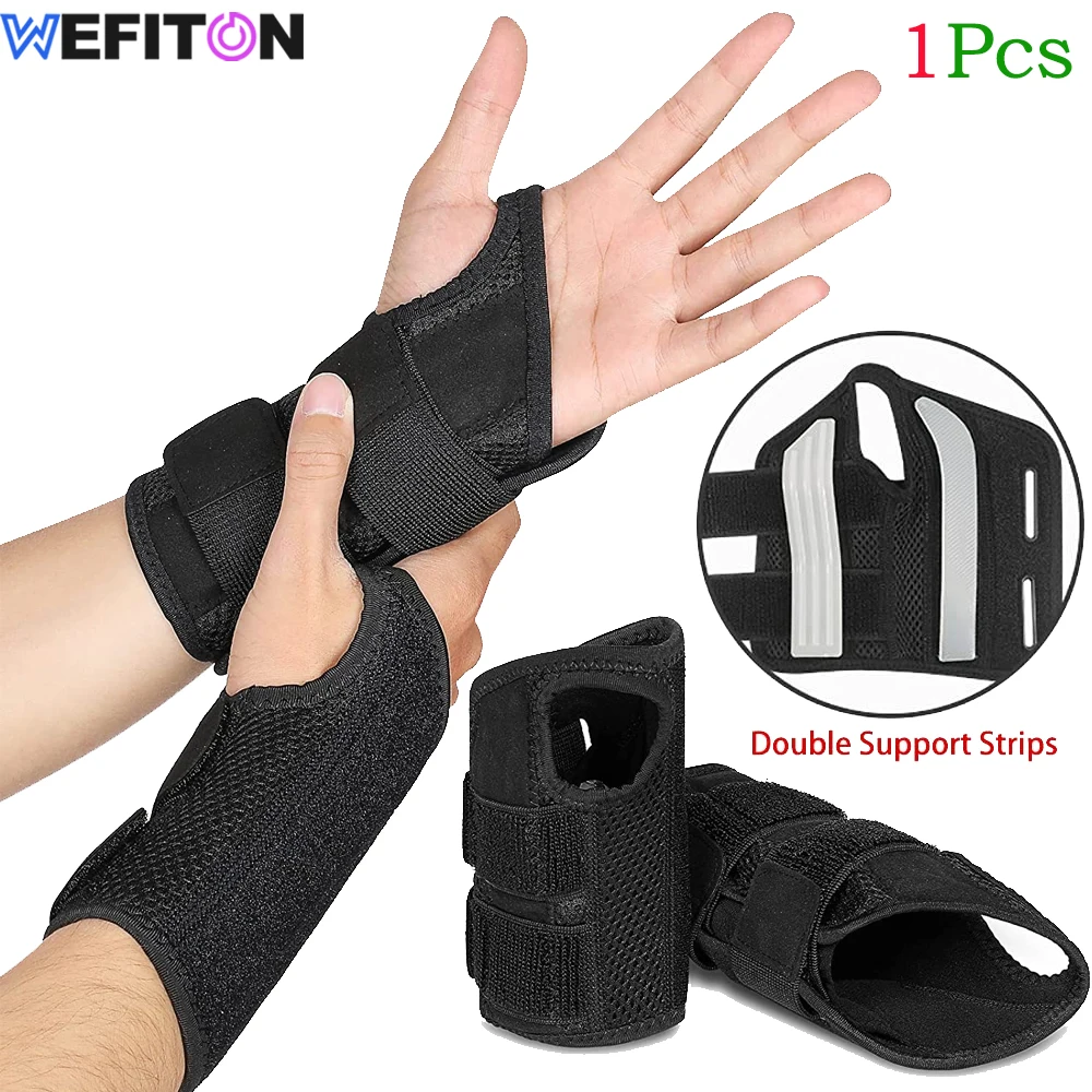 

1Pcs Night Wrist Sleep Support Brace - Fits Both Hands - Cushioned to Help With Carpal Tunne & Relieve & Treat Wrist Pain,Sports