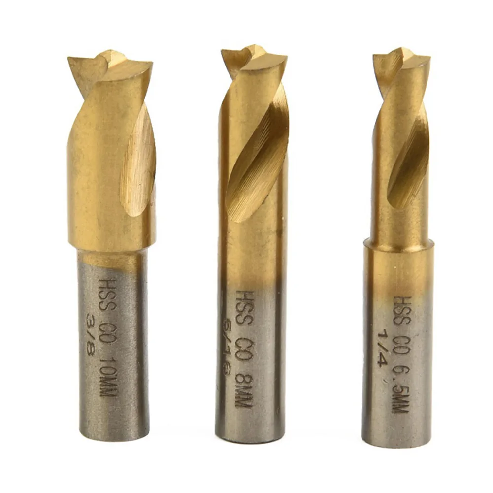 4pcs 6.5/8/10mm HSS CO Spot Weld Cutter Drill Bit Titanium Plating Sawtooth Point Countersink Bit Flat Shaft Hand Tools
4pcs 6.5/8/10mm HSS CO Spot Weld Cutter Drill Bit Titanium Plating Sawtooth Point Countersink Bit Flat Shaft Hand Tools
