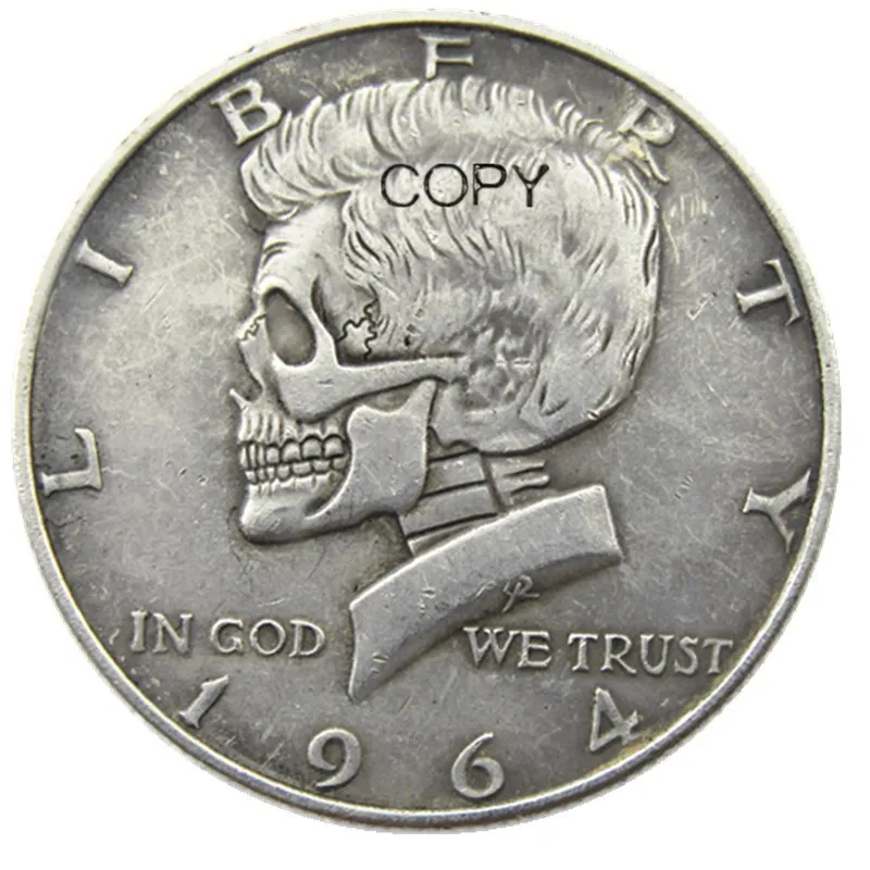 FK(10)Hobo Creative 1964 Kennedy Silver Half Dollar skull zombie skeleton hand carved Copy Coins
FK(10)Hobo Creative 1964 Kennedy Silver Half Dollar skull zombie skeleton hand carved Copy Coins