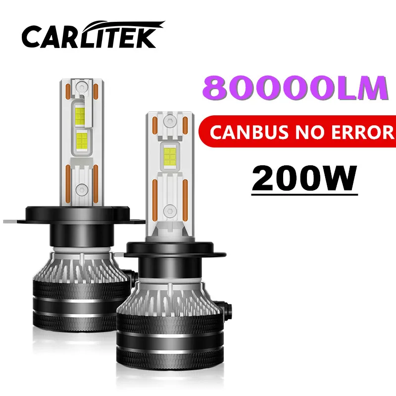 

CARLitek K5C PLUS 200W H7 Led Bulbs 6000K LED H4 H11 H8 H9 HB3 9005 HB4 9006 K6C Led Double Copper Tube Fog Light Motorcycle12V