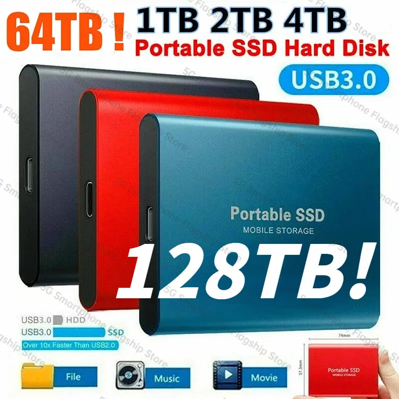 2023 Portable 256TB Disco Duro Externo USB 3.1 Type-C M.2 SSD External Hard Drive 16TB Flash Drive 8TB Hard Disks for Laptops
2023 Portable 256TB Disco Duro Externo USB 3.1 Type-C M.2 SSD External Hard Drive 16TB Flash Drive 8TB Hard Disks for Laptops