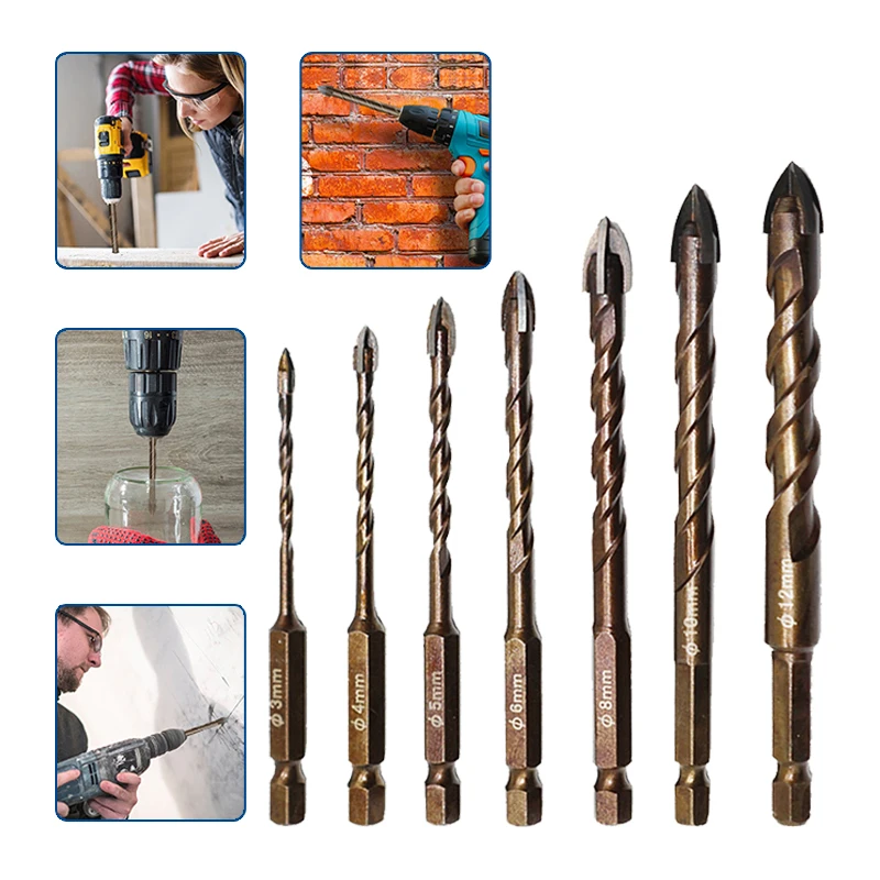4PC Drill Bit Set 3/4/5/6/8/10/12mm Cement Brick Tile Glass Punch Multi-function Vitrified Brick Alloy Drill Kit Sharp Punch
4PC Drill Bit Set 3/4/5/6/8/10/12mm Cement Brick Tile Glass Punch Multi-function Vitrified Brick Alloy Drill Kit Sharp Punch