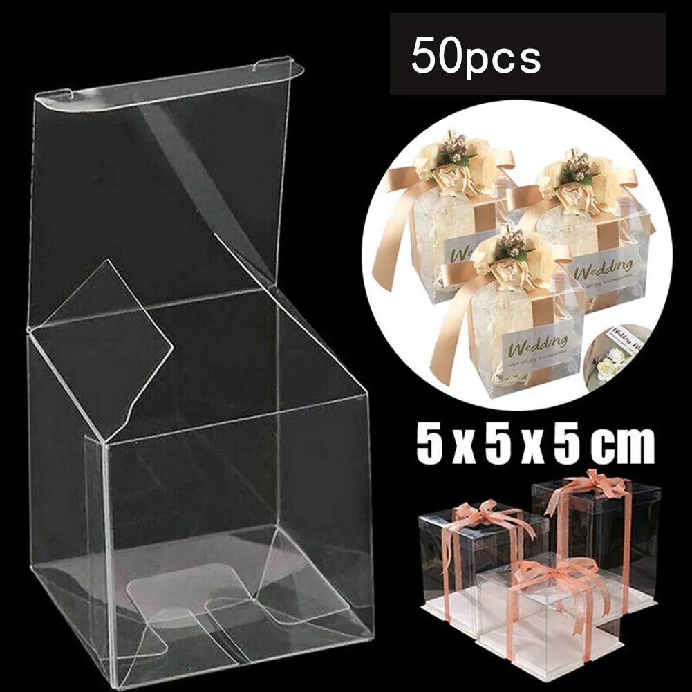 20/50Pcs Square Transparent PVC Box For Wedding Party Bay Shower Candy Chocolate Toys Jewelry Bag Storage Box Packaging Box Case
20/50Pcs Square Transparent PVC Box For Wedding Party Bay Shower Candy Chocolate Toys Jewelry Bag Storage Box Packaging Box Case