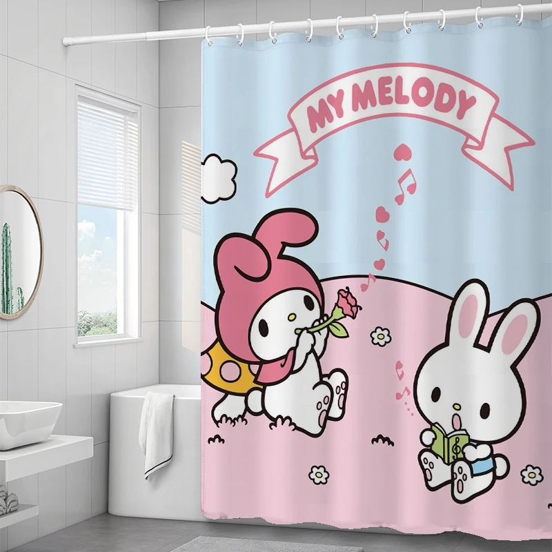 Kawaii Sanrio Cinnamoroll Mymelody Kuromi Cartoon Shower Curtain Waterproof Polyester Bathroom Curtain with Hook Gift
Kawaii Sanrio Cinnamoroll Mymelody Kuromi Cartoon Shower Curtain Waterproof Polyester Bathroom Curtain with Hook Gift