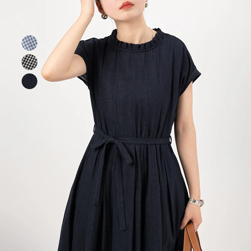 Платье женское Двухслойное хлопковое Плиссированное с воротником-лепестком
Платье женское Двухслойное хлопковое Плиссированное с воротником-лепестком