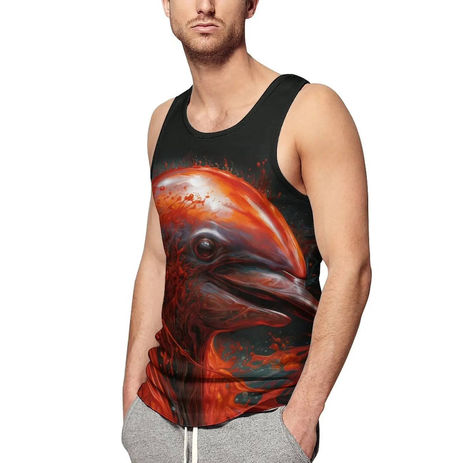 Dolphin Tank Top Grotesque Realism Trendy Tops Summer Gym Men Graphic Sleeveless Vests Plus Size
Dolphin Tank Top Grotesque Realism Trendy Tops Summer Gym Men Graphic Sleeveless Vests Plus Size