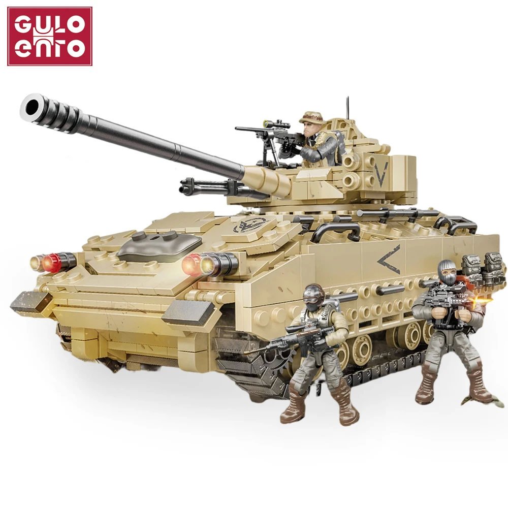 Military Tanks Building Blocks Set US M2 Bradley Tank Weapon Model Infantry Fighting Vehicle Bricks Army Toy for Boy Toy 1350PCS
Military Tanks Building Blocks Set US M2 Bradley Tank Weapon Model Infantry Fighting Vehicle Bricks Army Toy for Boy Toy 1350PCS