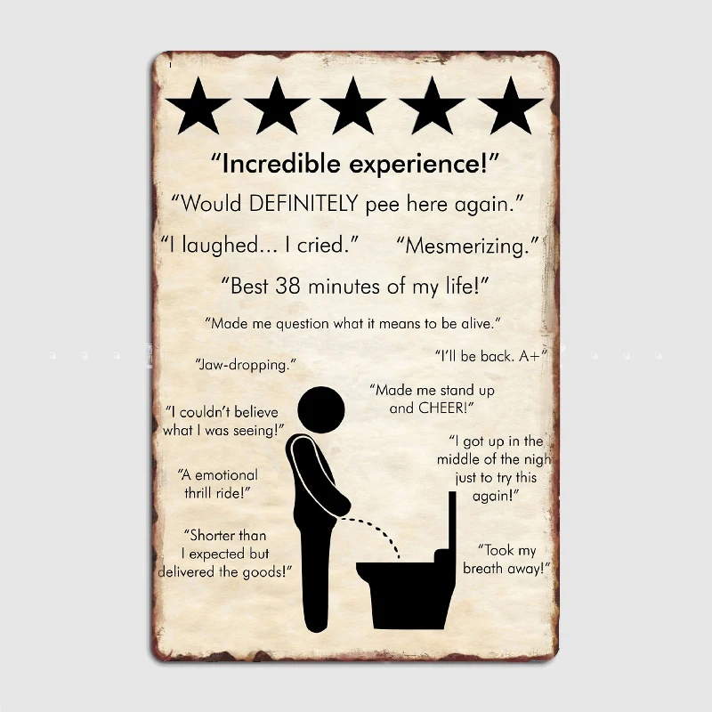 Funny Bathroom Incredible Experience Metal Sign Club Home Garage Club Create Decoration Tin Sign Poster Room Wall Decor
Funny Bathroom Incredible Experience Metal Sign Club Home Garage Club Create Decoration Tin Sign Poster Room Wall Decor