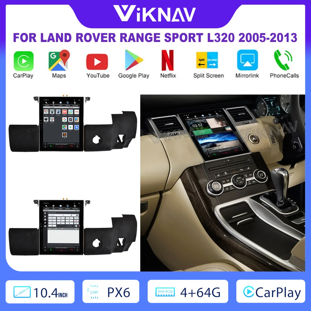 10.4 Inch Android System Carplay Radio For Land Rover Range Sport L320 2005-2013 1080P HD Navigation GPS 360 View DVD Multimedia
10.4 Inch Android System Carplay Radio For Land Rover Range Sport L320 2005-2013 1080P HD Navigation GPS 360 View DVD Multimedia