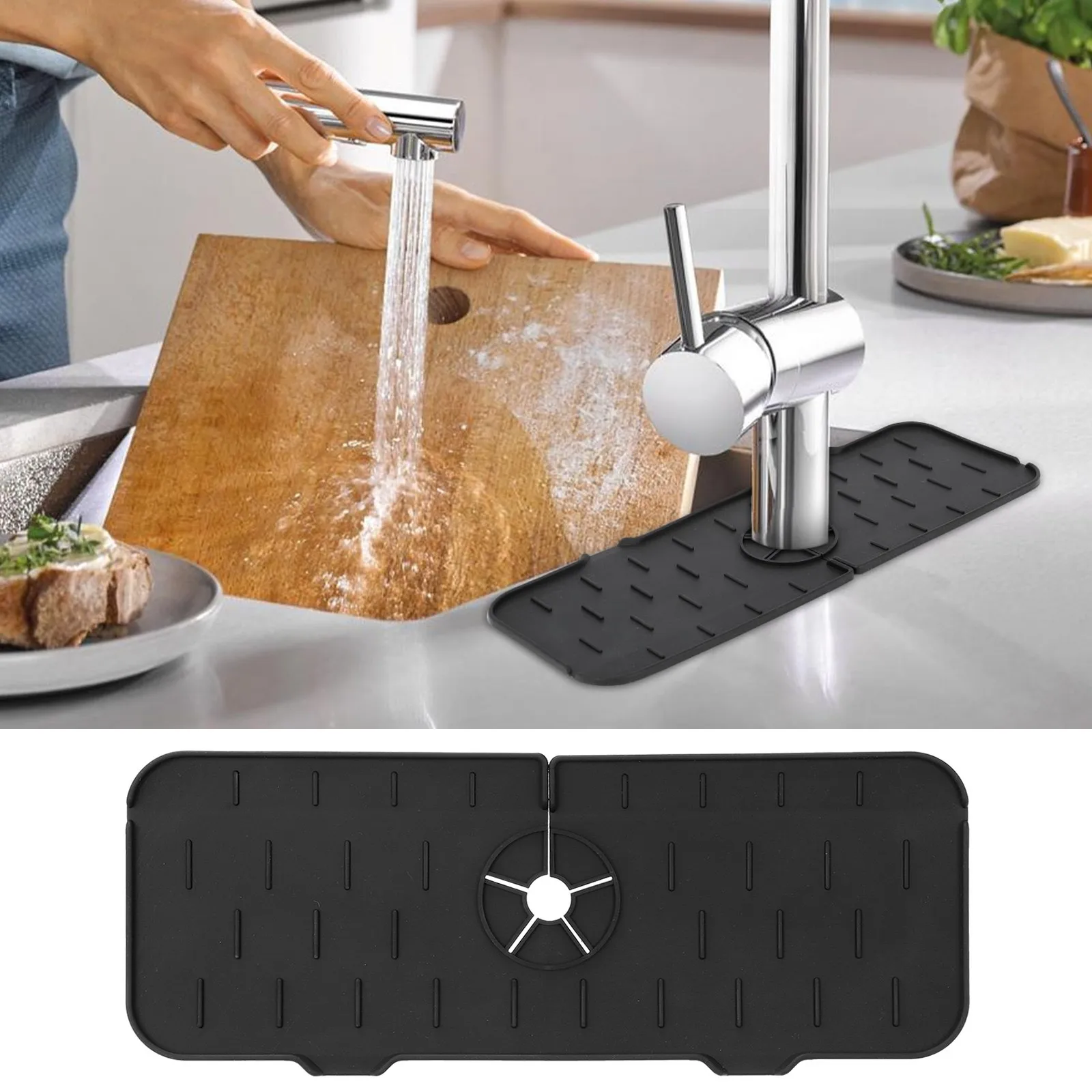 Silicone Faucet Mat For Kitchen Sink Splash Guard Bathroom Faucet Water Retractable Indoor Drying Rack Black Kitchen Sink Rack
Silicone Faucet Mat For Kitchen Sink Splash Guard Bathroom Faucet Water Retractable Indoor Drying Rack Black Kitchen Sink Rack