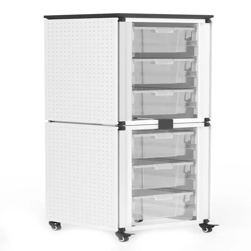 Stylish 2-Tier Storage Cabinet with 6 Large Clear Bins - Perfect for Perfectly Organizing your Classroom.
Stylish 2-Tier Storage Cabinet with 6 Large Clear Bins - Perfect for Perfectly Organizing your Classroom.