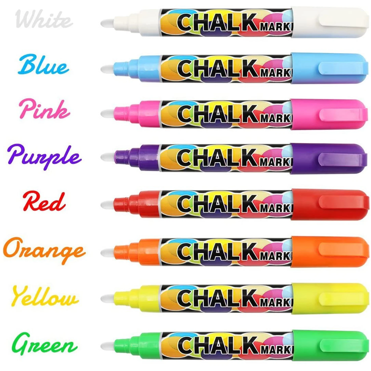 8pcs Chalk Markers Erasable Chalkboard Marker Pens for First Day of School Board Signs Premium Liquid Chalk Markers Neon Pen 6mm
8pcs Chalk Markers Erasable Chalkboard Marker Pens for First Day of School Board Signs Premium Liquid Chalk Markers Neon Pen 6mm