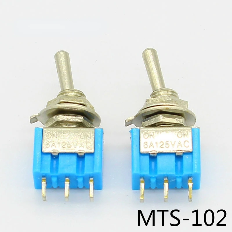 5pcs Mini MTS-102 3-Pin SPDT ON-ON 6A 125VAC Miniature Toggle Switches
5pcs Mini MTS-102 3-Pin SPDT ON-ON 6A 125VAC Miniature Toggle Switches