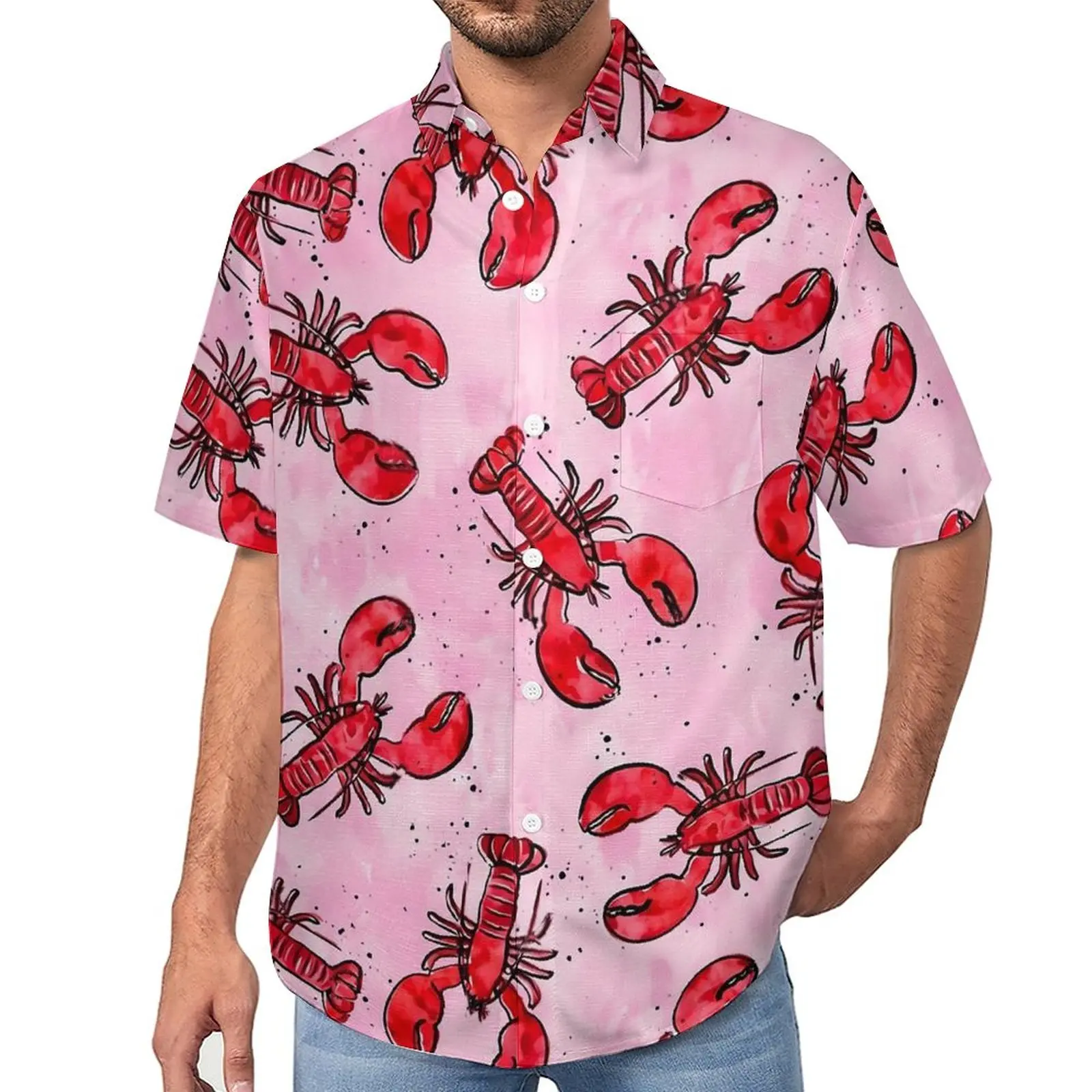 Повседневная рубашка Lobsters, красная и розовая пляжная Свободная рубашка, Летние Стильные Блузы с коротким рукавом и графическим принтом, топы большого размера
Повседневная рубашка Lobsters, красная и розовая пляжная Свободная рубашка, Летние Стильные Блузы с коротким рукавом и графическим принтом, топы большого размера