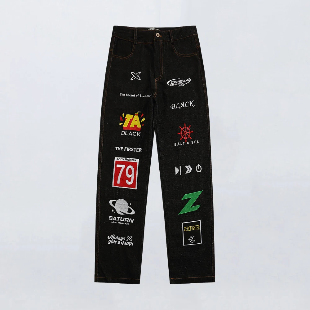 Four Seasons Men's Jeans Cartoon Embroidery Dark Retro Men Jeans Hip Hop Straight Casual Trousers Streetwear Ins Hot Sale JEANS
Four Seasons Men's Jeans Cartoon Embroidery Dark Retro Men Jeans Hip Hop Straight Casual Trousers Streetwear Ins Hot Sale JEANS