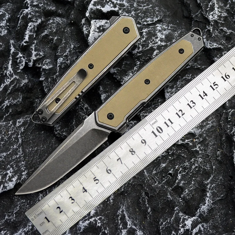 CR-KT 7091Tactical Blade D2 Pocket Folding Knife G10 Handle Survival Knife Outdoor Camping Hunting Knife EDC Multi Tools
CR-KT 7091Tactical Blade D2 Pocket Folding Knife G10 Handle Survival Knife Outdoor Camping Hunting Knife EDC Multi Tools
