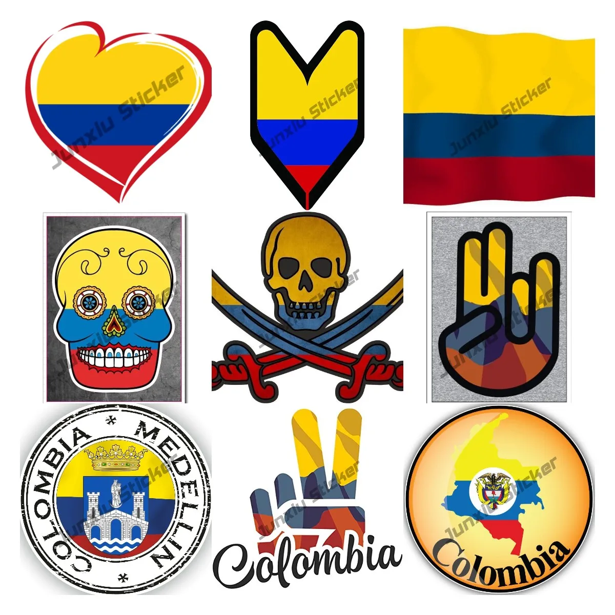 Creative Colombia Decals Colombia Flag National Emblem Map Sticker for Car Window Bumper Motorcycle Helmet Phone Vinyl Decal
Creative Colombia Decals Colombia Flag National Emblem Map Sticker for Car Window Bumper Motorcycle Helmet Phone Vinyl Decal