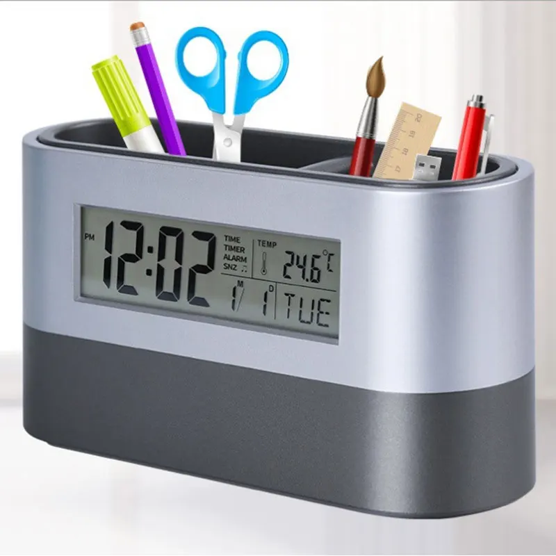 Lcd Electronic Clock Creative Models PenTube Clock Digital Office Stationery Gifts Perpetual Calendar Clock Display Temperature 
Lcd Electronic Clock Creative Models PenTube Clock Digital Office Stationery Gifts Perpetual Calendar Clock Display Temperature