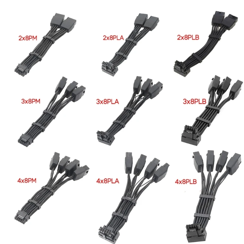 RTX4090 RTX4080 12VHPWR 16P (12 + 4) на 4x8-контактный разветвитель 4x8pin 3x8Pin 2x8Pin 90-градусный