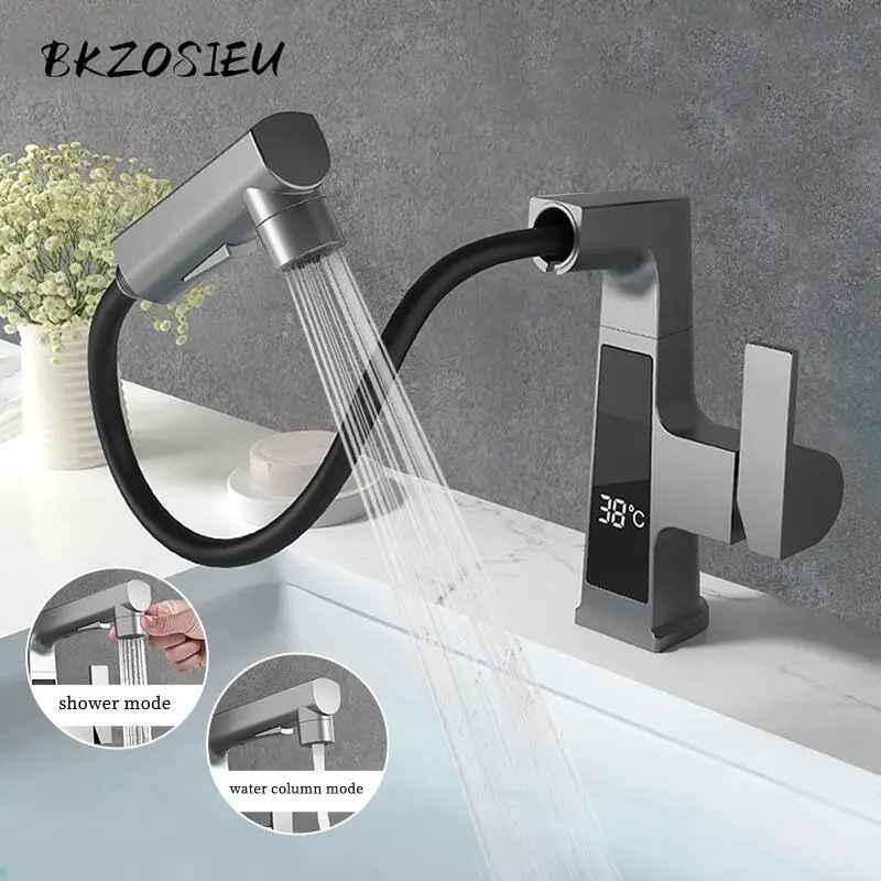 BKZOSIEU Bathroom Faucet Sink Basin LED Digital Temperature Mixer Taps Smart Deck Mounted Hot Cold Water Tap 
BKZOSIEU Bathroom Faucet Sink Basin LED Digital Temperature Mixer Taps Smart Deck Mounted Hot Cold Water Tap
