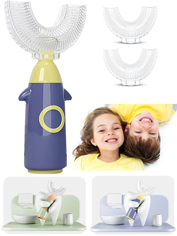 Kids U-Shaped Toothbrush W/ Replacement Toothbrush Head Food Grade Silicone Toothbrush Children U-Shaped Toothbrush 360 Brushing
Kids U-Shaped Toothbrush W/ Replacement Toothbrush Head Food Grade Silicone Toothbrush Children U-Shaped Toothbrush 360 Brushing