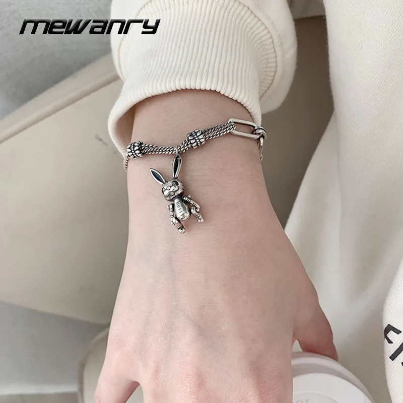 Sterling925 Silver Asymmetric Chain Bracelets Fashion Hip Hop Vintage Creative Rabbit Pendant Party Jewelry For Women
Sterling925 Silver Asymmetric Chain Bracelets Fashion Hip Hop Vintage Creative Rabbit Pendant Party Jewelry For Women