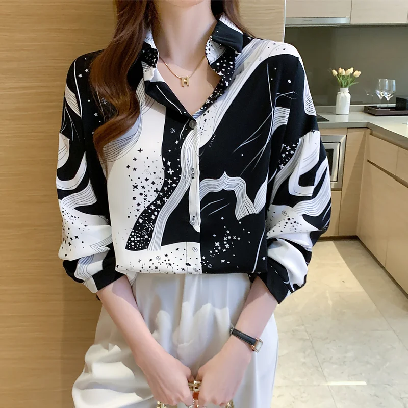 Chikichi Vintage Chiffon Shirt Long Sleeves Loose Print Blouses 2023 New Womens Tops Clothing Female Basic OL Ladies Tops
Chikichi Vintage Chiffon Shirt Long Sleeves Loose Print Blouses 2023 New Womens Tops Clothing Female Basic OL Ladies Tops