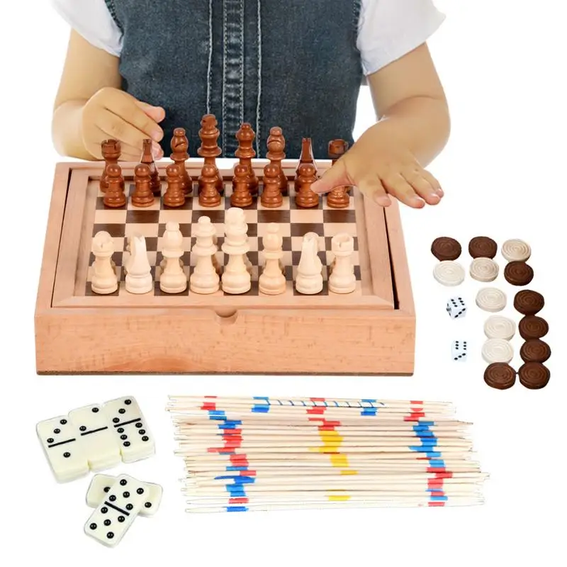 Wood Board Games Set Durable Board Game Set With Chess Dominoes Pick Stick Checkers Educational Toys Strategy Games For Kids And
Wood Board Games Set Durable Board Game Set With Chess Dominoes Pick Stick Checkers Educational Toys Strategy Games For Kids And